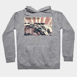 Retro Mammoth Terraces in Yellowstone National Park Hoodie